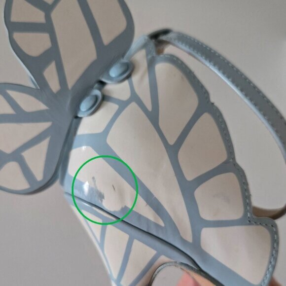 Sophia Webster Bridal Embroidery Sandal Chiara Butterfly Heels USA 7.5 b110E - Picture 12 of 13